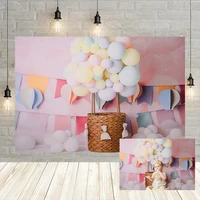 hot air balloon backdrop cake smash clouds banner baby photocall birthday decoration photography backgrounds photo studio props