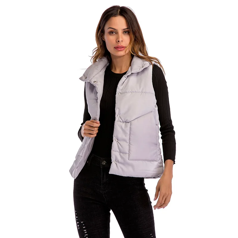 BFZY осенне зимний женский хлопковый стеганый жилет без рукавов|Жилеты и