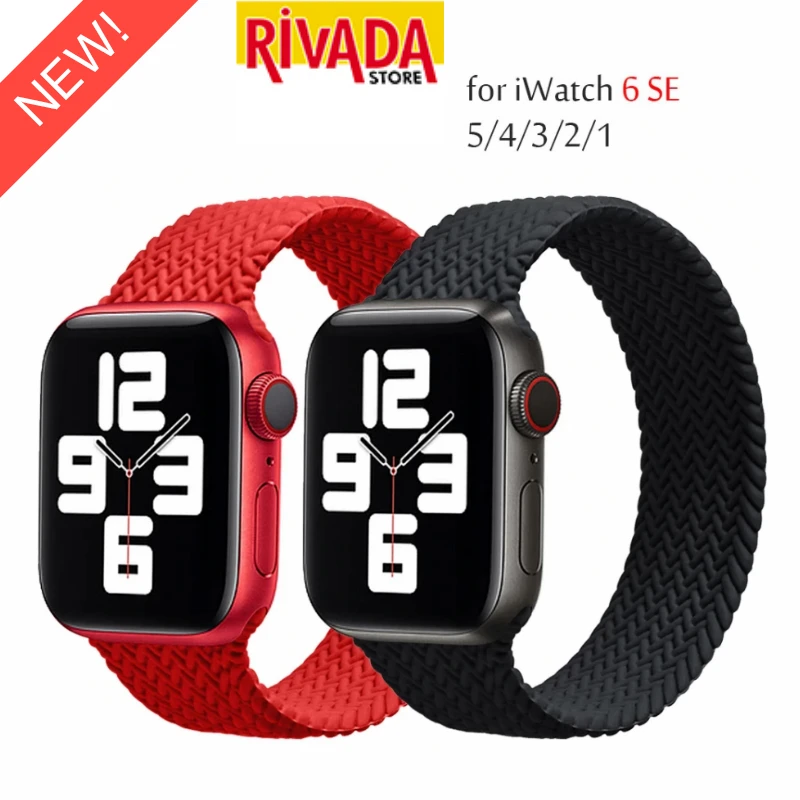 

Ремешок Плетеный силиконовый для iWatch band 44 мм 40 мм 38 мм 42 мм, эластичный браслет для iWatch Series 6 SE 5 4 3