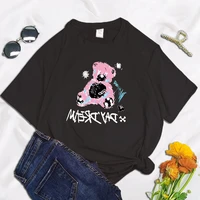 women anime bear punk oversize t shirt gril summer gothic harajuku korean clothes camiseta mujer tee shirt femme topsdrop ship