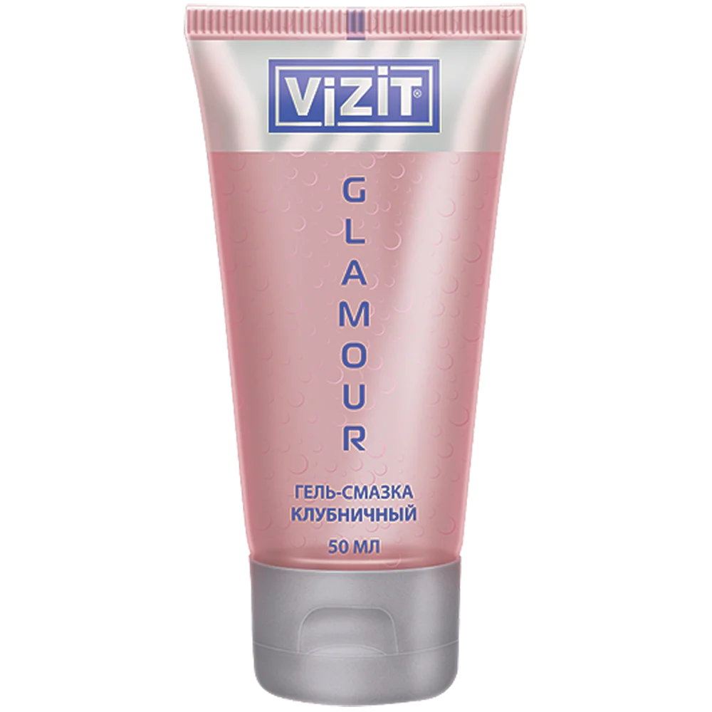Gel lubricant VIZIT Glamour Strawberry 50 ml a gel grease lubrication Sico ke hbrfyn cbrj contraception 18+ intimate moisturizing areas reducing v |