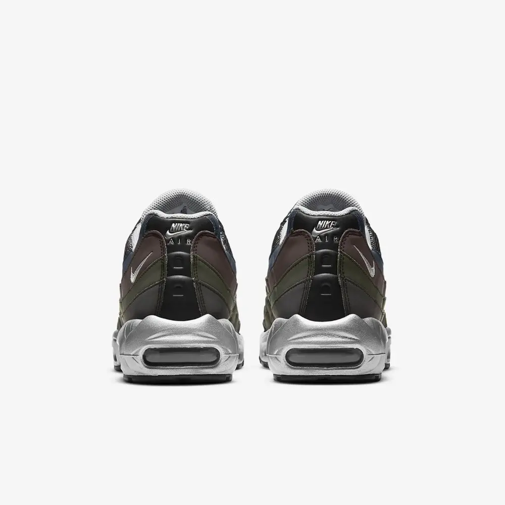 Оригинальные мужские спортивные туфли Nike Air Max 95 PRM цвет металлик серебро