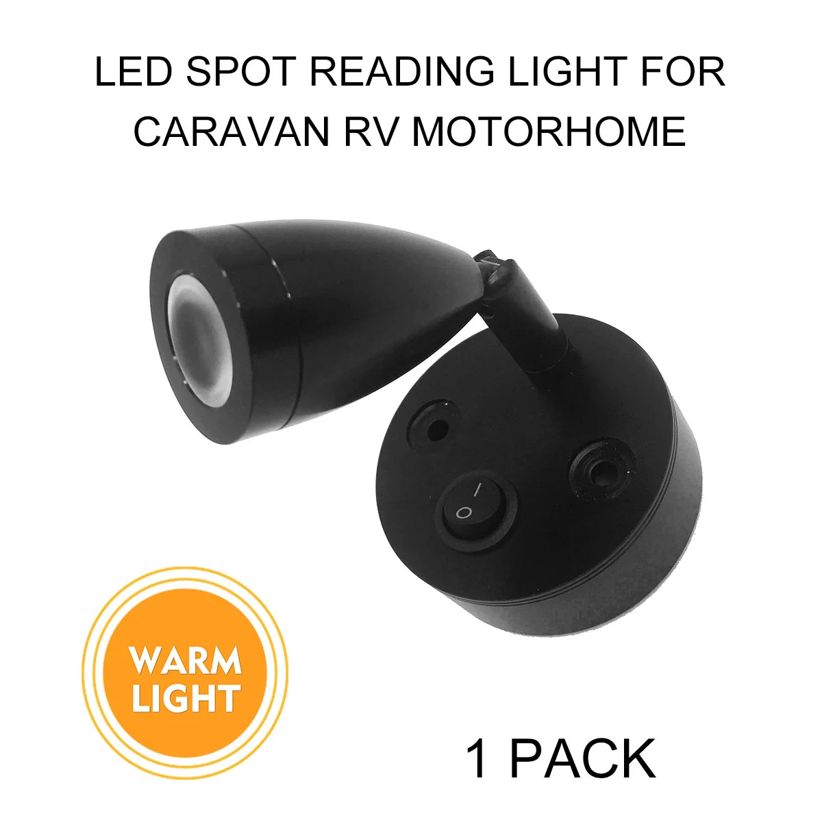 

Adjustable LED Spot Reading Light Wall 12V 6000K Warm LED Switch RV Caravan Bedside Lamp Ceiling Trailer Light Camper Van Boat