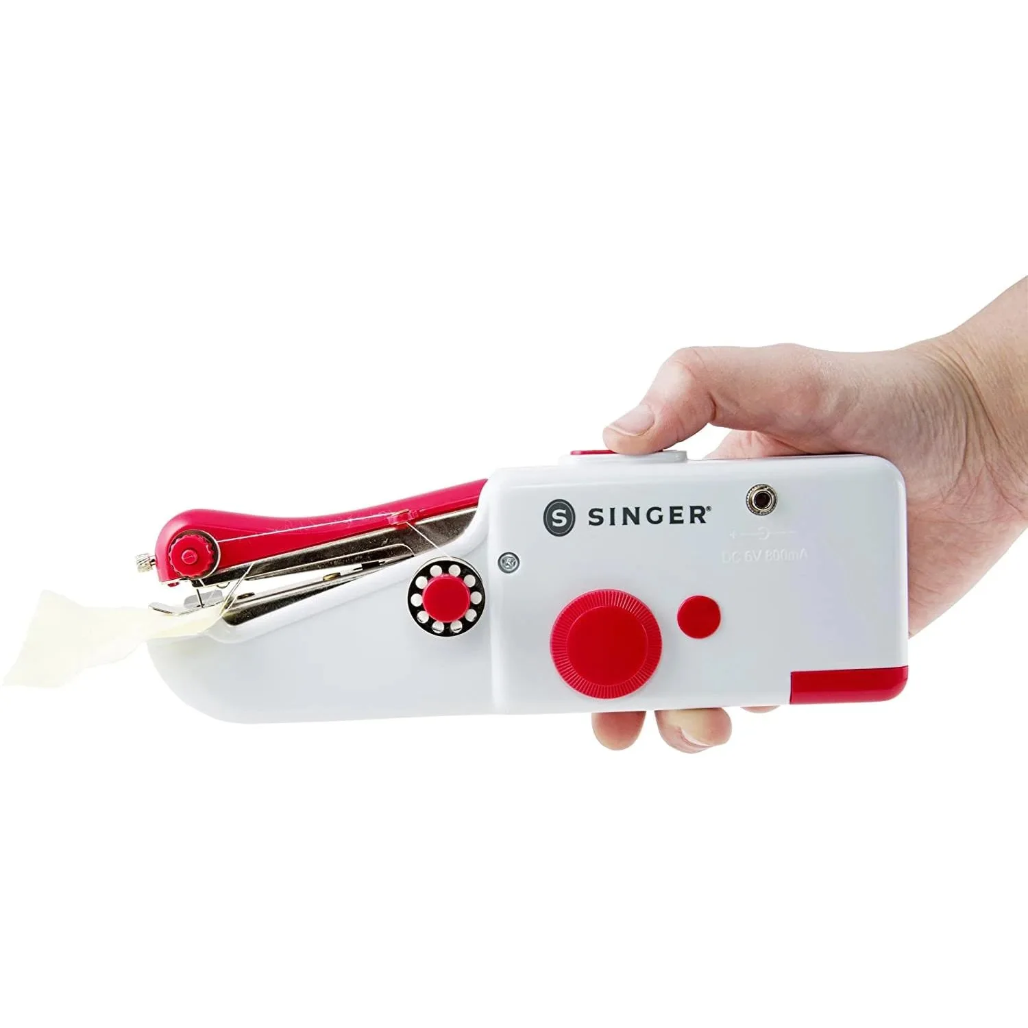 

SINGER Hand Sewing Machine Mini Portable Stitch for Leather Jeans Felt Cordless Needlework Set Repairs DIY Clothes