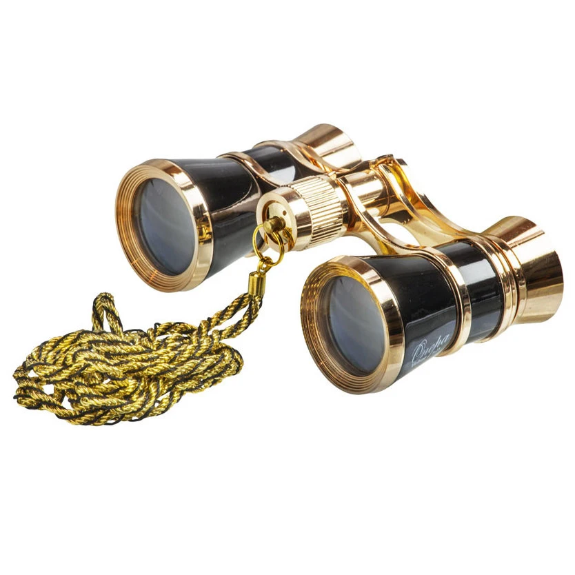 Бинокль театральный Veber Opera БГЦ 3x25 черно золотистый с цепочкой|Телескоп и бинокли|