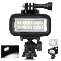 neewer underwater 20 led 700lm flash dimmable fill night light with color filter for gopro hero 10 9 8 7 6 5 4 3 action camera