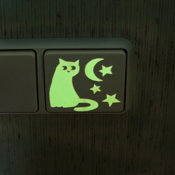 Набор светящихся наклеек на выключатели (5 штук)|Офисный скотч| |