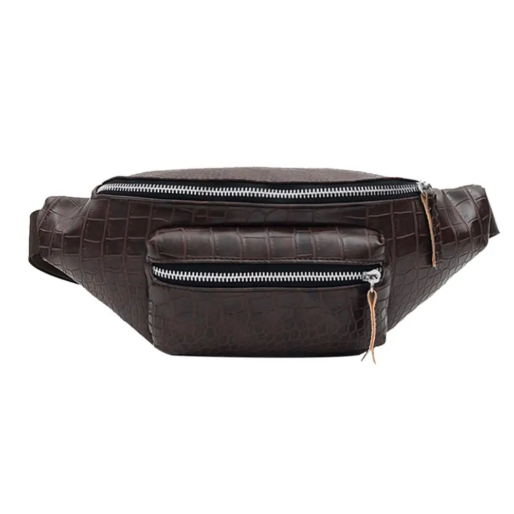 Твердые Цвет плеча Сумки каменный узор Для женщин Для мужчин талии Fanny Pack п из искусственной кожи дорожные нагрудные сумки для телефона