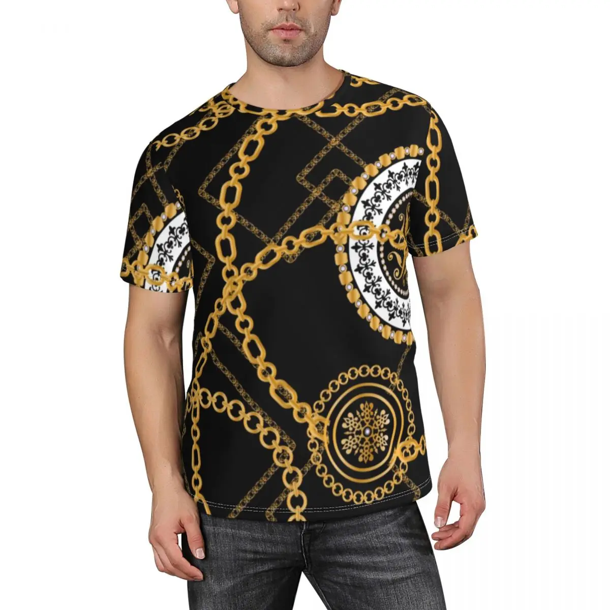 

Men's Summer Tops Shirt Beach TShirt For Men Casual Short Sleeve Clothes T-Shirt Hip Hop 3D Printing O-NeckTop