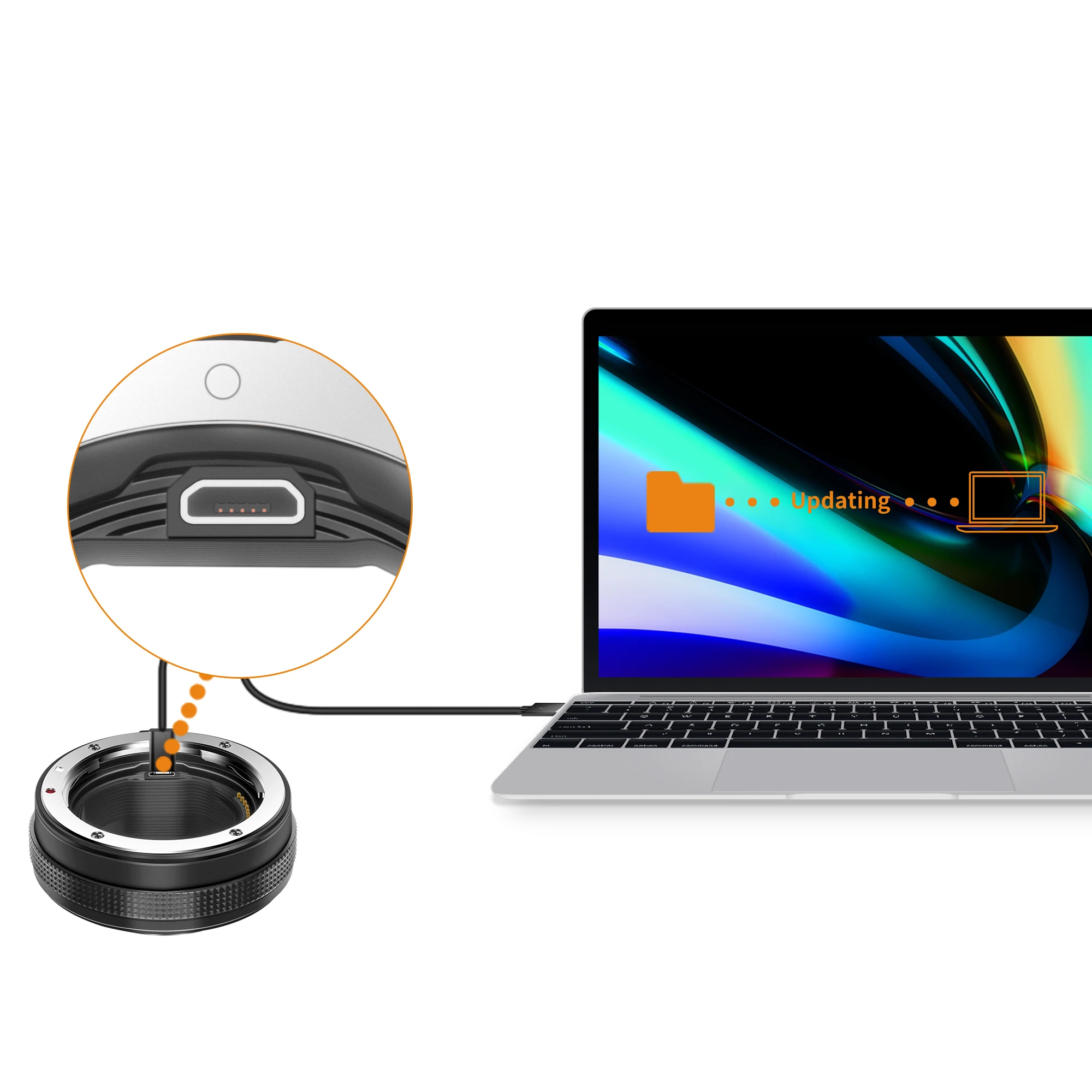Адаптер для крепления объектива COMMLITE CM-EF-EOSR ARC AF EF/EF-S линзы камеры EOS R/RF со