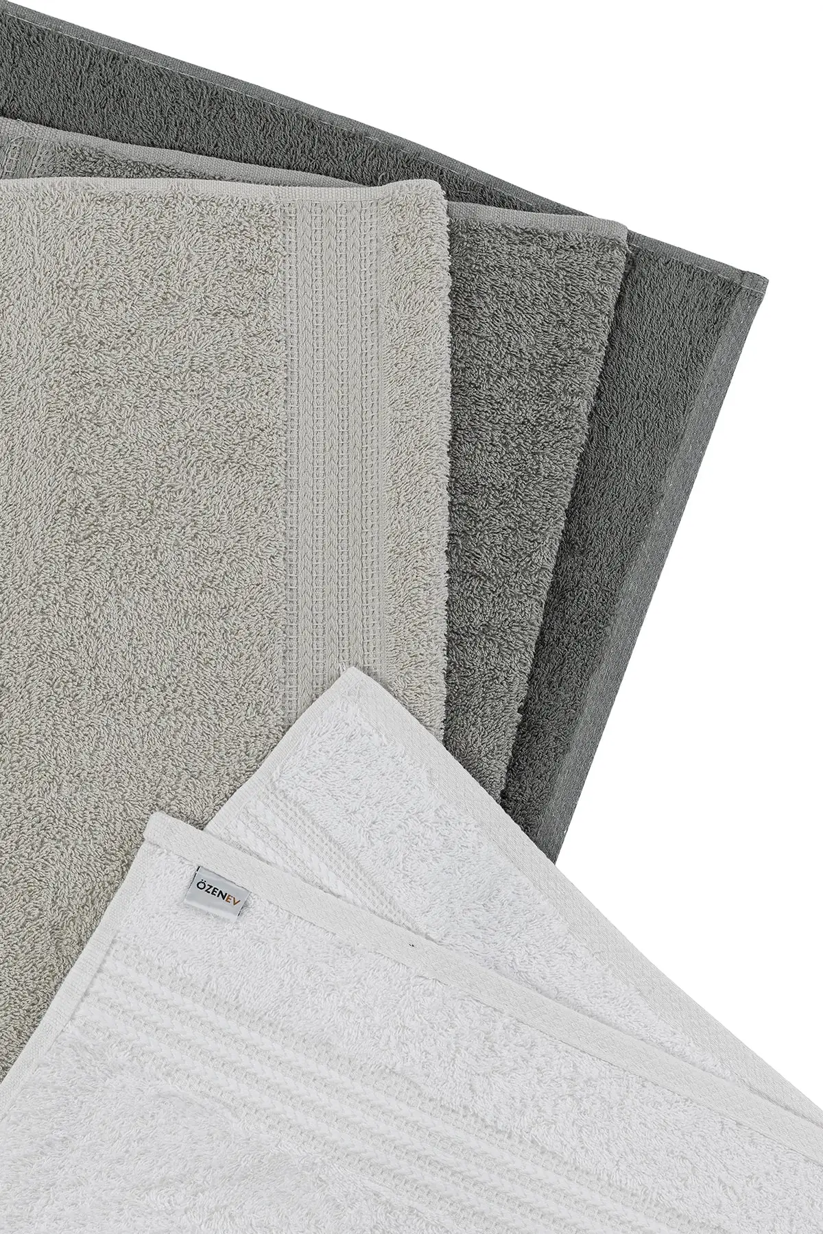 Vesty 50*90 cm 100% Cotton 4-Pack Face Towel Gray Beige White Soft Perfect Dryness High Absorbency for Bath Made in Turkey | Дом и сад