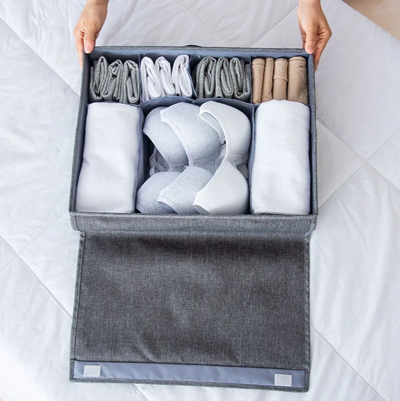 

Sundries scatola di immagazzinaggio con coperchio vestiti biancheria intima asciugamani deposito armadio per la casa organizzato