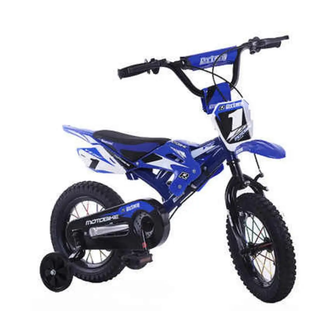 Billig Kinder Motorrad Bike 12/16 Zoll Suspension Bike 4 Räder Motor Design Kid Fahrrad
