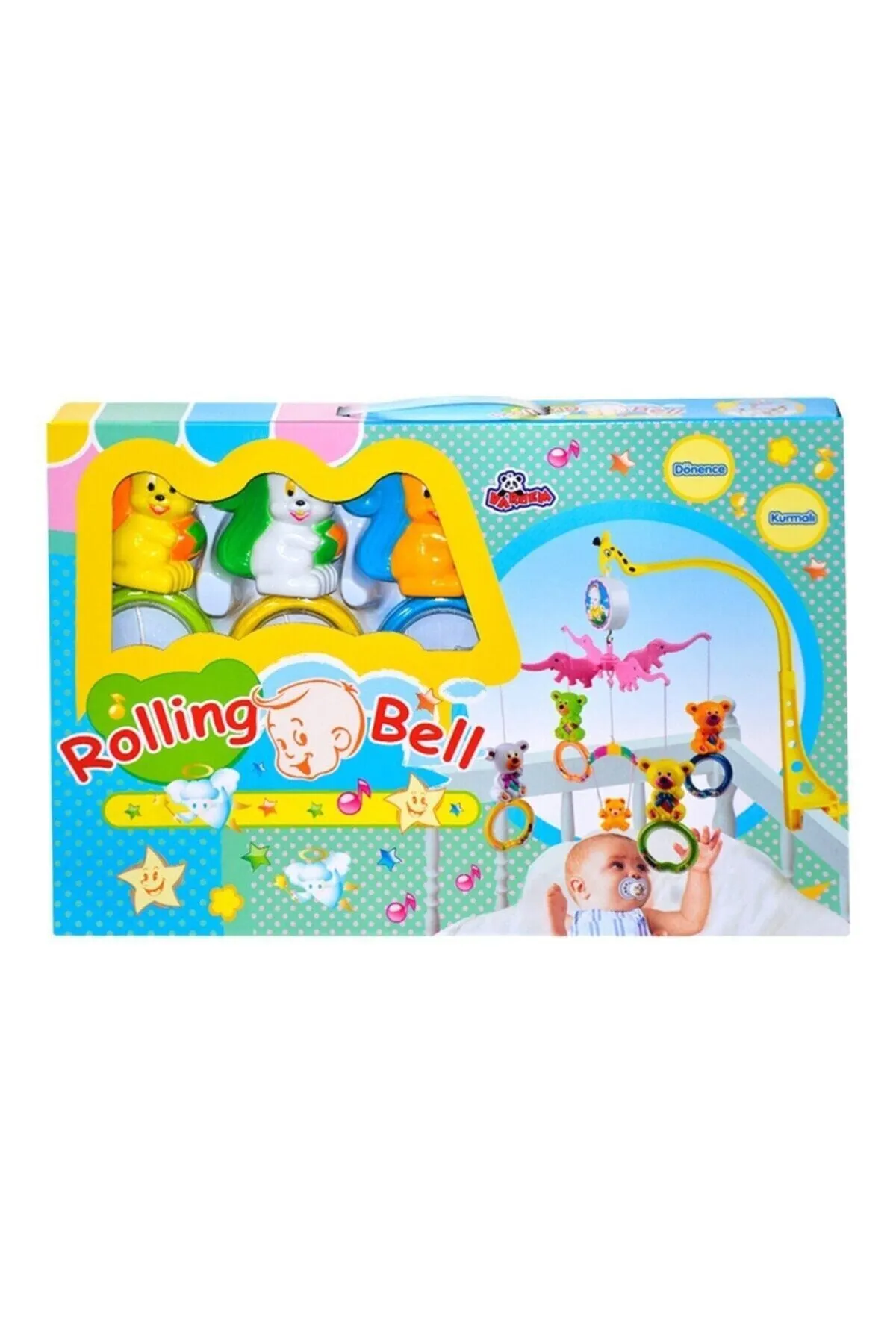 

Jaju Baby with Rattle Squirrel Shaped Crib Accessory, Cute Animal Toys