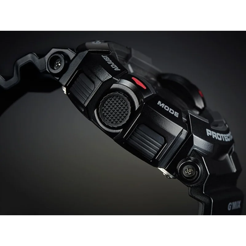 Мужские часы Casio G SHOCK с аналоговым и цифровым циферблатом черного цвета