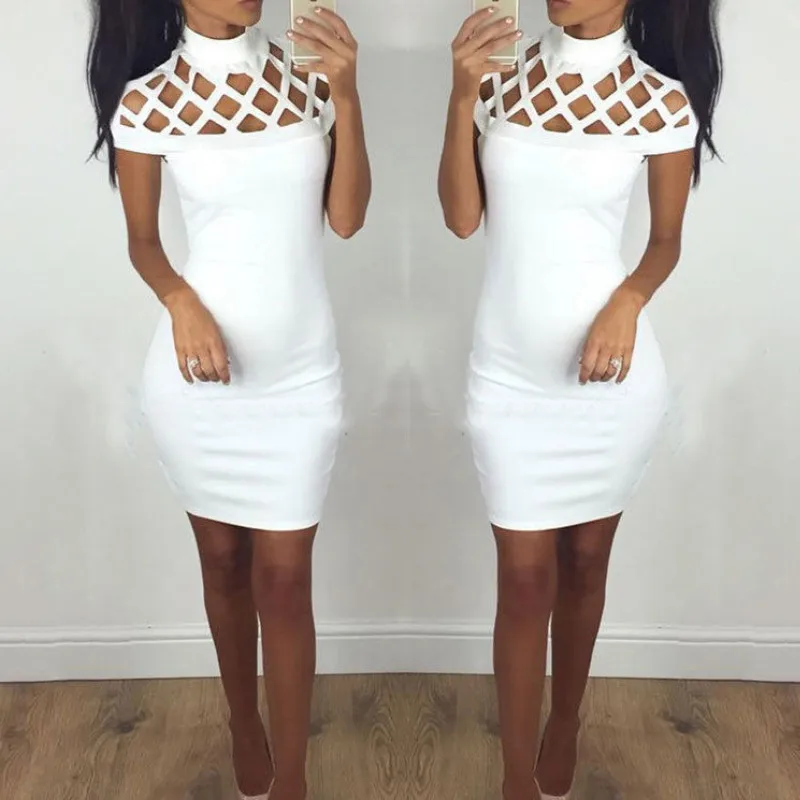 Новинка женское платье сексуальное Бандажное облегающее Сетчатое с коротким