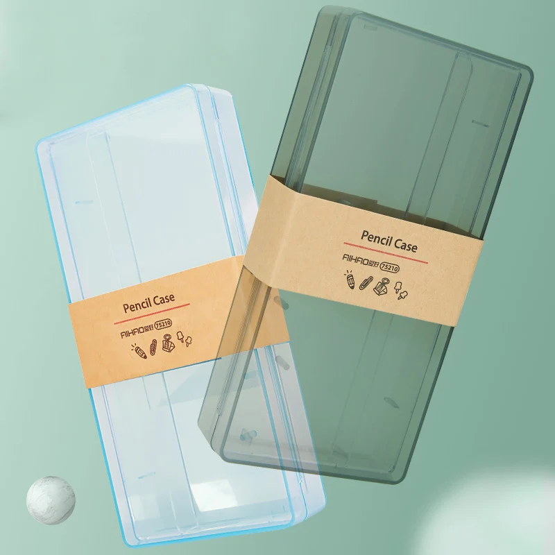 

Comyony Hobby pencil case children primary school students large capacity pencil case plastic frosted transparent