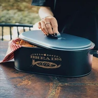 Metal Decorative Bread Box Home Kitchen Office Organiser Bread Cabinet Breadstuff Black