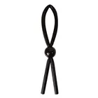 Черное силиконовое эрекционное кольцо-лассо, Bior toys