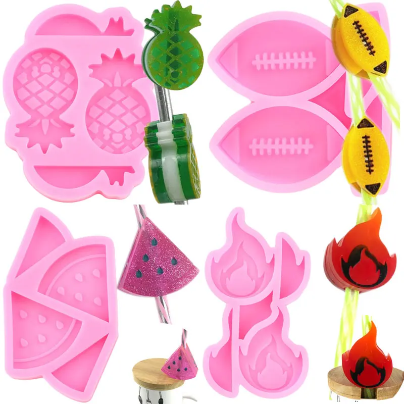 3D Мерцающая глина Топпер силиконовая форма огненное пламя шоколад конфеты желе