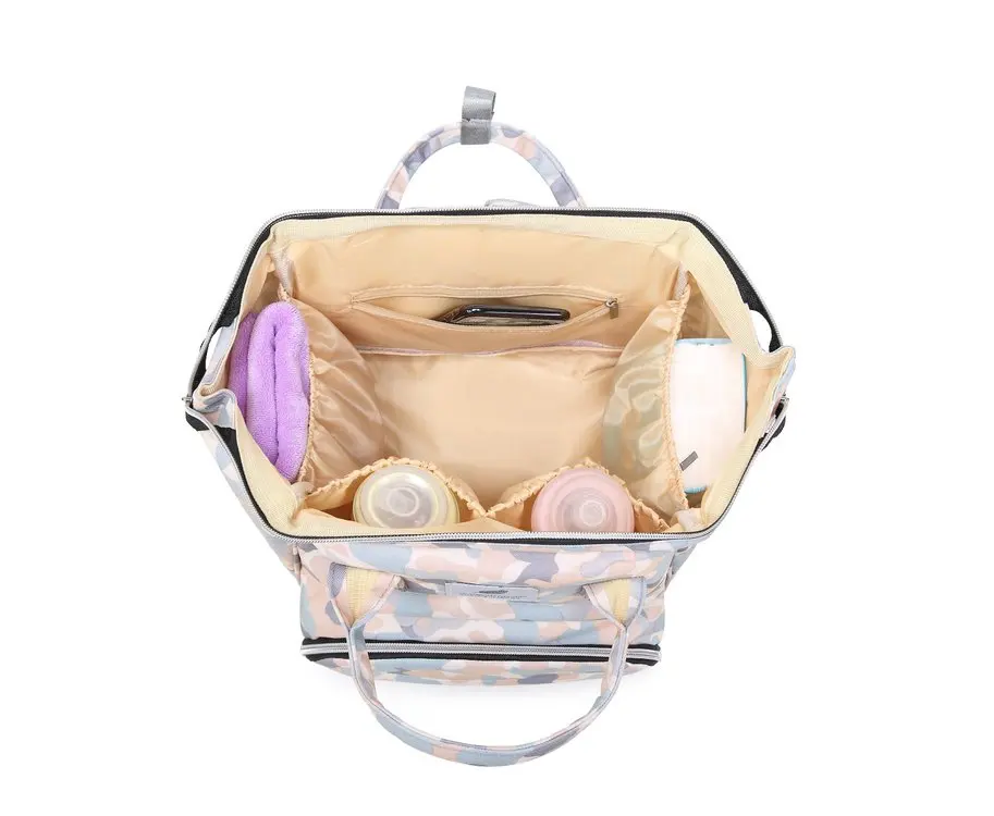 

Large capacity backpack double shoulder bag mother baby bag camouflage Backpack