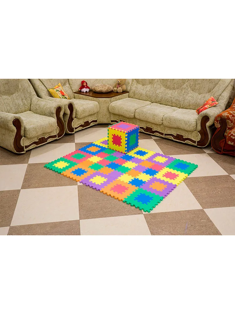 Game Mat-puzzle without depiction-nt10 Funkids &quotsimple-6-10" thickness 10mm (24 pieces) Toys Mat Lego Children's mat Educational toys