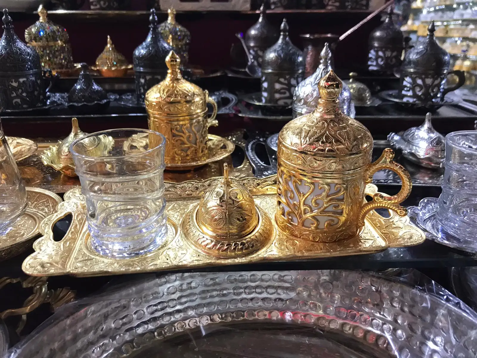 

2021 Kitchen Fashion Set Of 2 Copper Ottoman Turkish Coffee Pot Set Arabic Anatolian Traditional Luxury Stylist