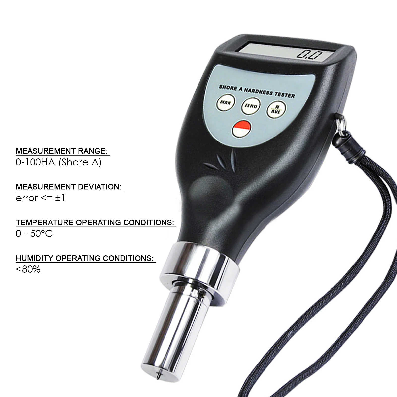 Цифровой Измеритель Твердости берега диапазон 0 100ha тестер Durometer эластомеры
