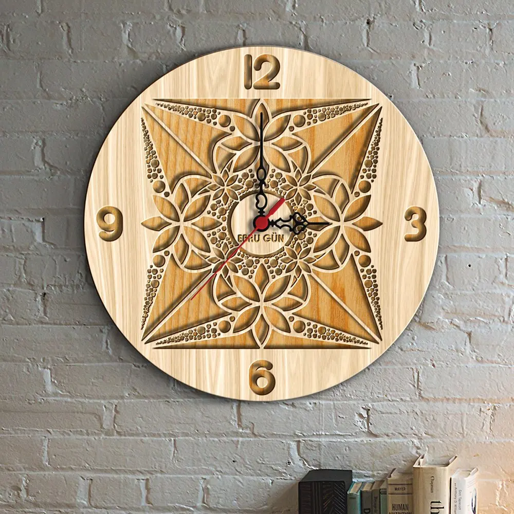 

Деревянные настенные часы с индивидуальным дизайном-3