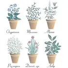 Трафарет многоразовый для декора Цветы в горшках-пластиковый шаблон для повторного использования в любых цветах