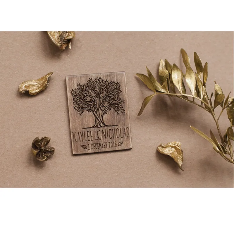 Деревенский деревянный магнит на холодильник настраиваемый дерево сохраняющий