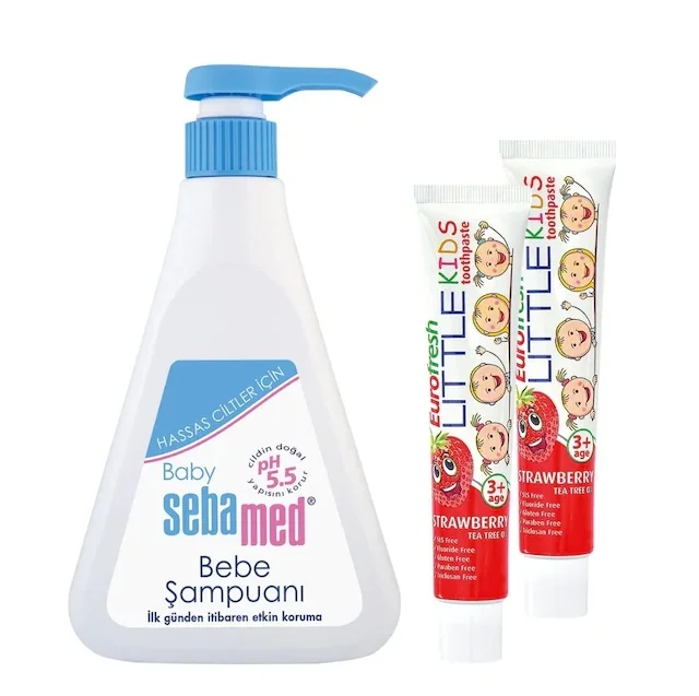 Sebamed Baby Shampoo 500 ml 2 PCs Eurofresh Dental Paste Gift 444127104