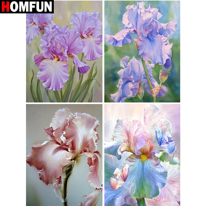 

Картина из страз HOMFUN «цветы», алмазная 5D Вышивка из смолы, для творчества, ручная работа, вышивка крестиком, подарок