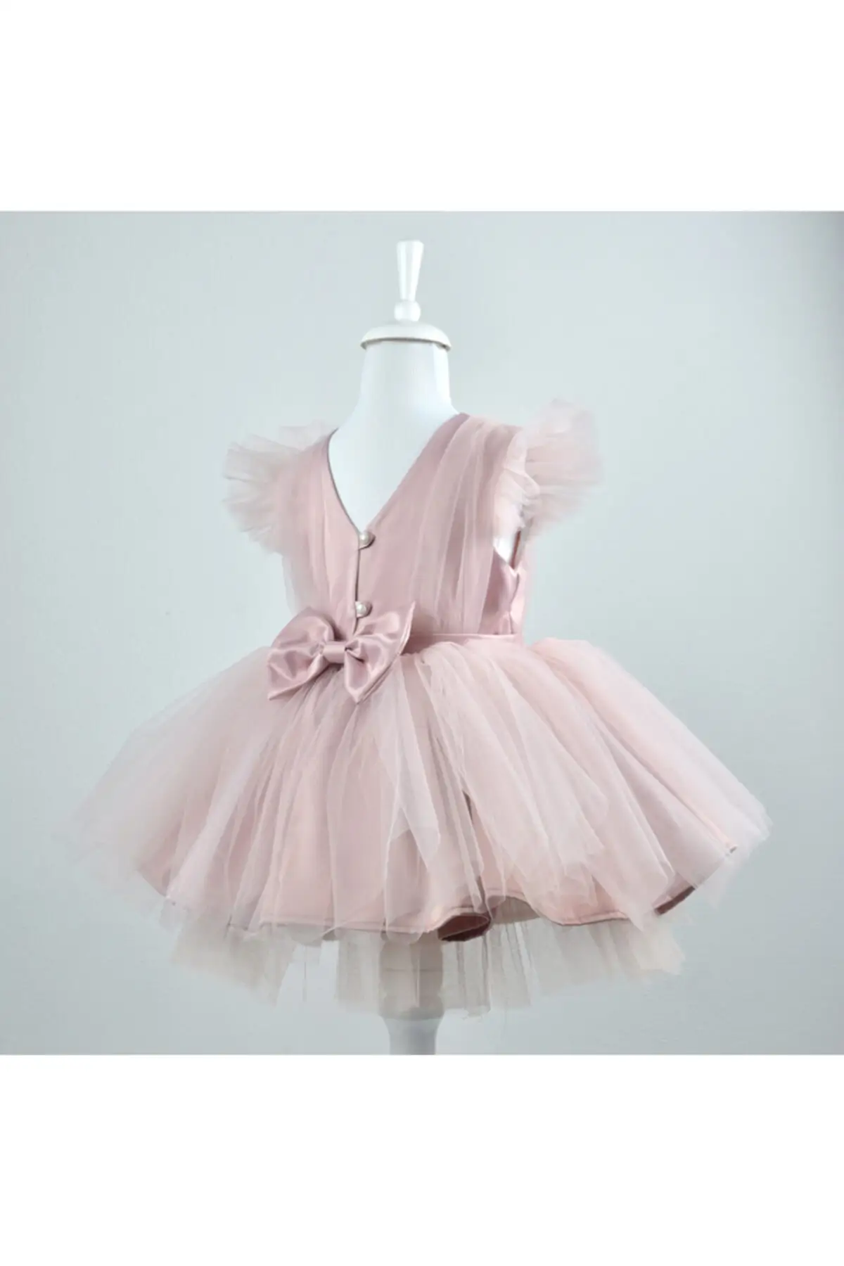 

Flaneur Baby Girl Short Sleeve Pink Birthday Dress For Summer 2021 Special Occasion Premium Quality Cotton Lining