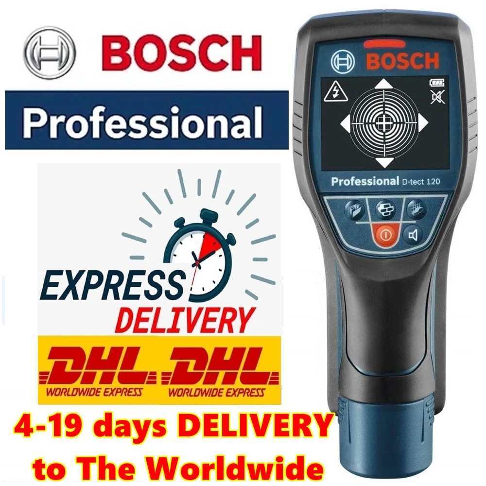 

Профессиональный цифровой сканер для стен и пола BOSCH D-TECT 120, обнаружитель панелей, металлоискатель, деревянная водопроводная труба, электрический кабель, провод GR