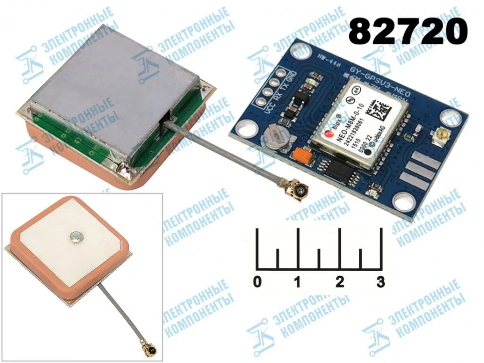 РАДИОКОНСТРУКТОР ARDUINO GPS МОДУЛЬ NEO-M8M-0-10 |
