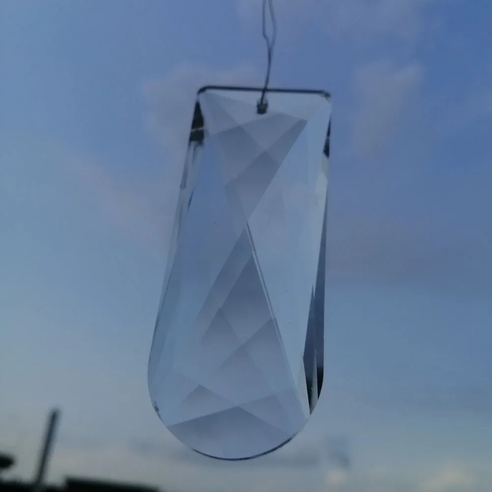 

Camal 2 шт. граненые 76 мм стеклянные хрустальные длинные Подвески люстра в форме Ловца солнца призмы для осветительной части Аксессуары для свадебного декора