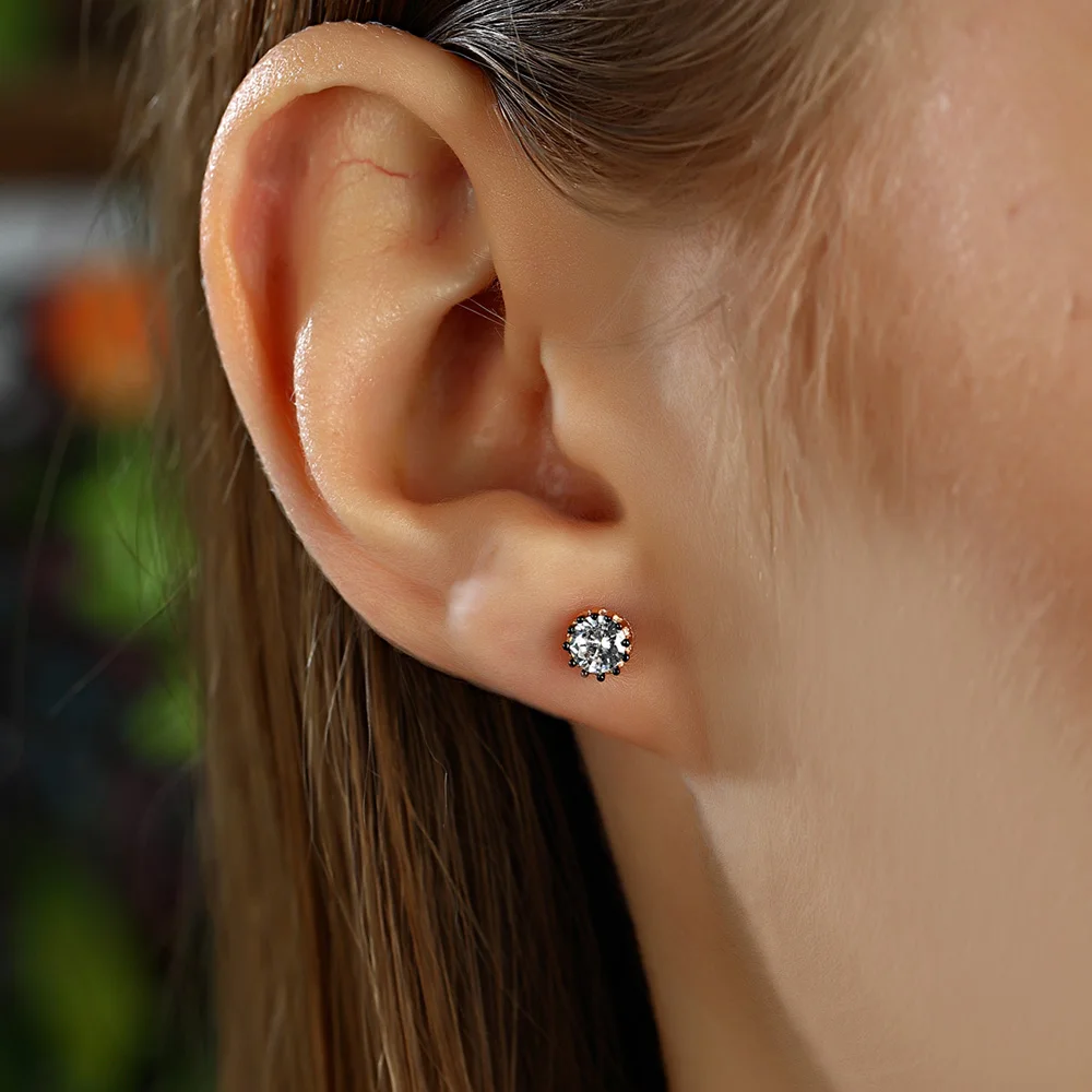 Блестящие ювелирные изделия 925 пробы серебряные серьги для женщин родиевое