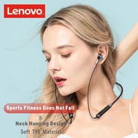 lenovo he06 neckband wireless headphones bluetooth 5 0 stereo sports magnetic headset sports running waterproof for android ios