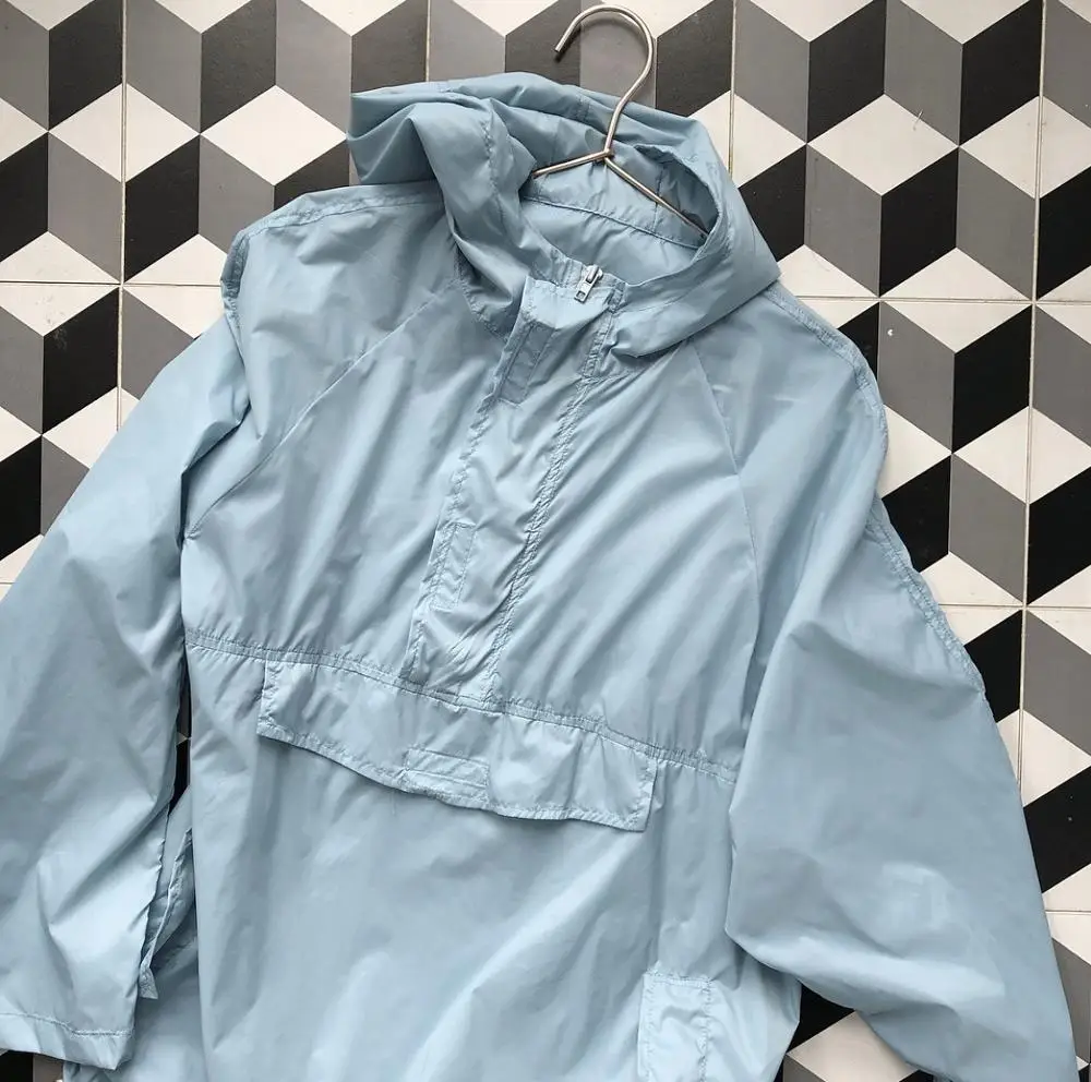 

woman thin nylon hoodie