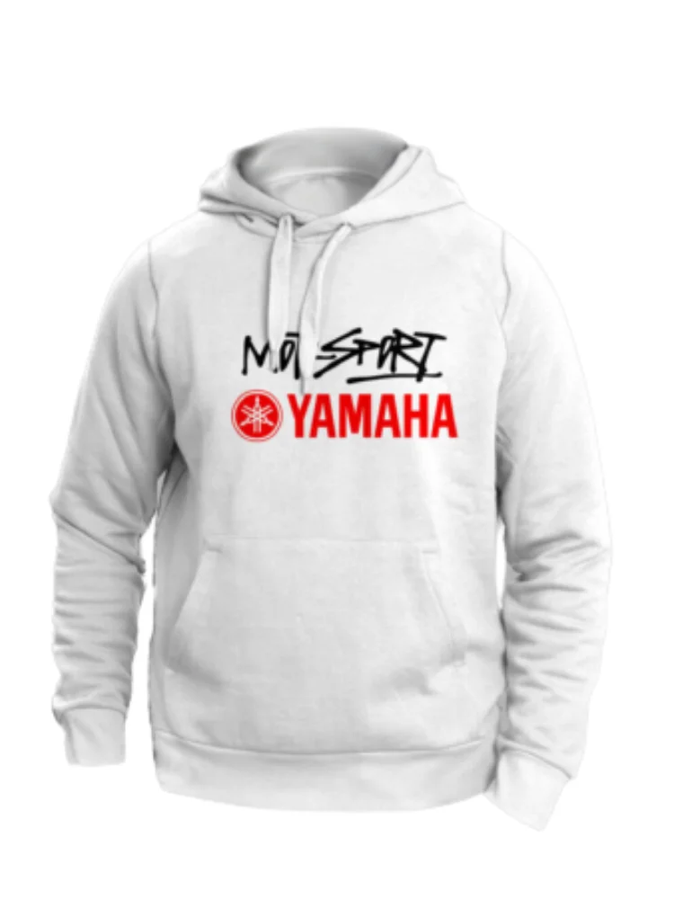 

2021 New Fashion Men's Hooded Sweatshirt with Yamaha Motorsport Printed Hoodie - Thick - Hooded - Sweatshirt Black and White