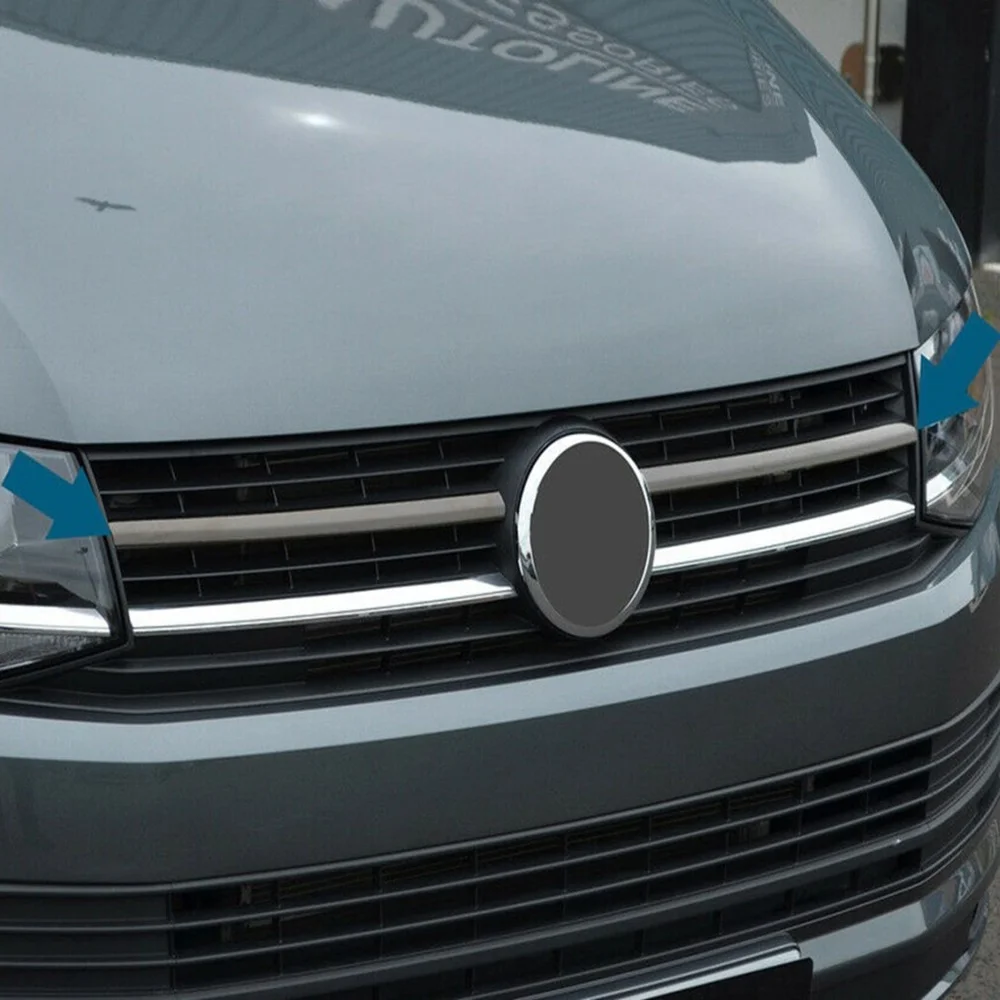 Черный хромированный передний гриль для VW T6 Multivan (Comfortline-Highline) 2 шт. 2015-2019.
