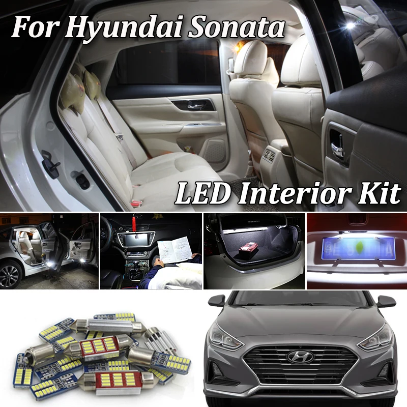 100% белый Canbus без ошибок для Hyundai Sonata автомобильный светодиодный светильник