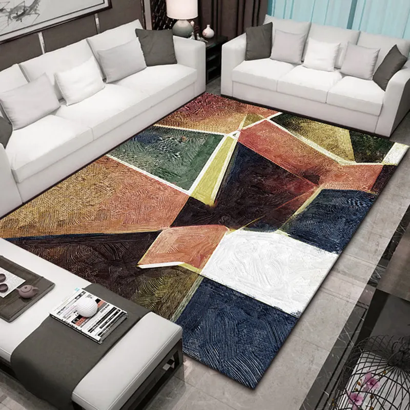 

Geometric Abstract Rugs Creative Watercolor Mats Carpets for Living Room Bedroom Palor Hallway Carpet 200x300cm Washable tapis