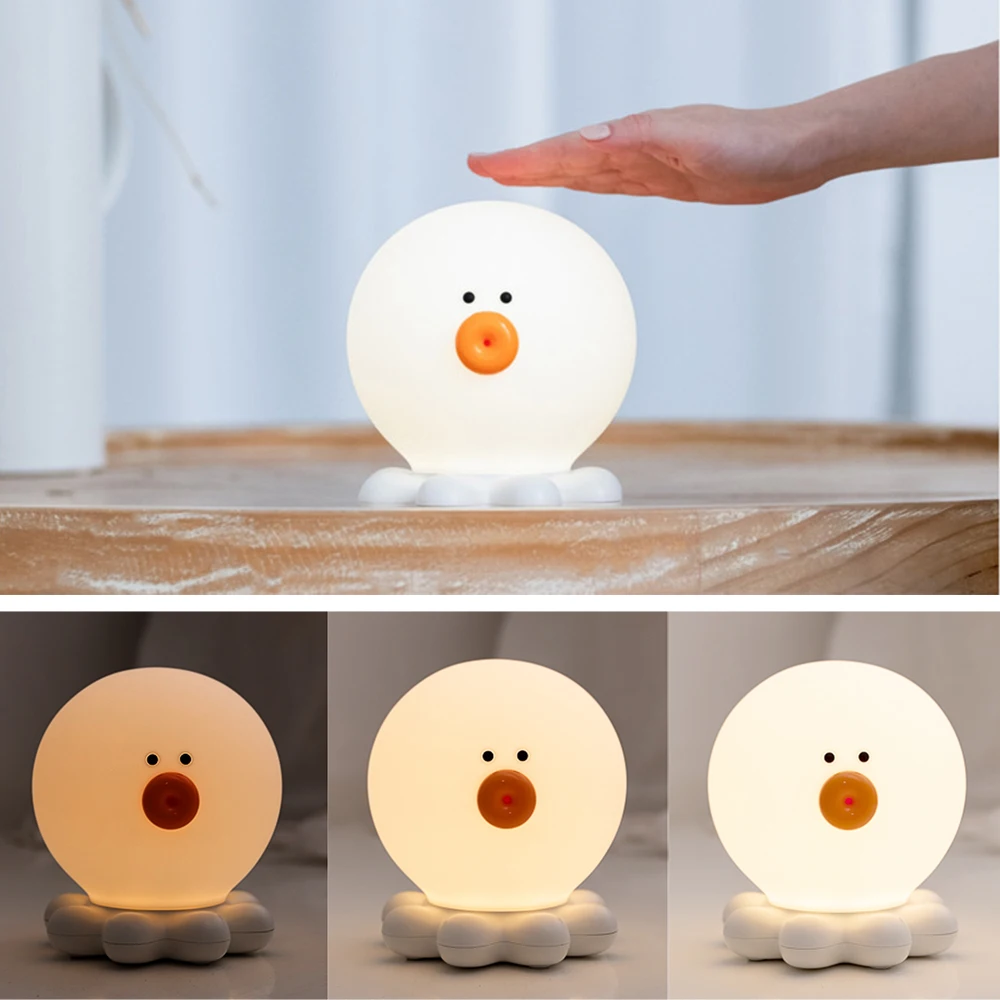 Ночник в виде животного осьминога сенсорный светодиодный ночной Светильник для