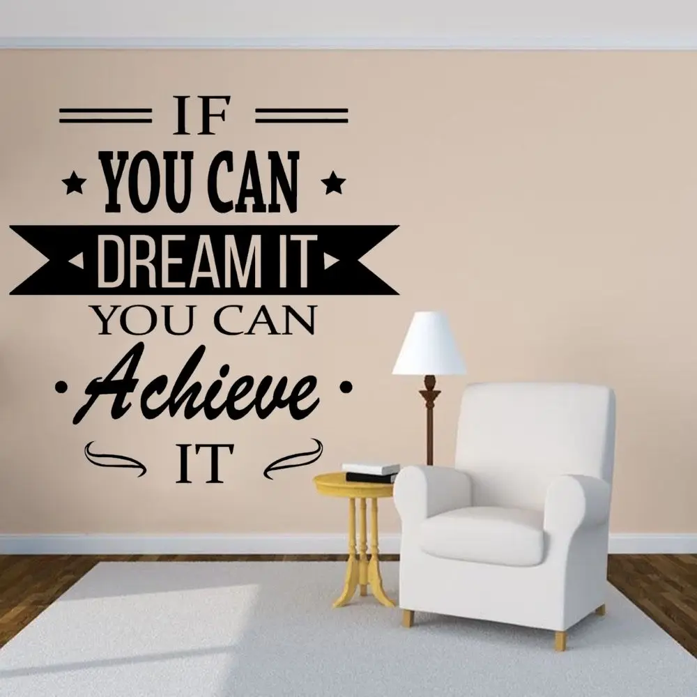 Если вы можете мечтать о нем достичь его цитаты наклейки для дома спальни