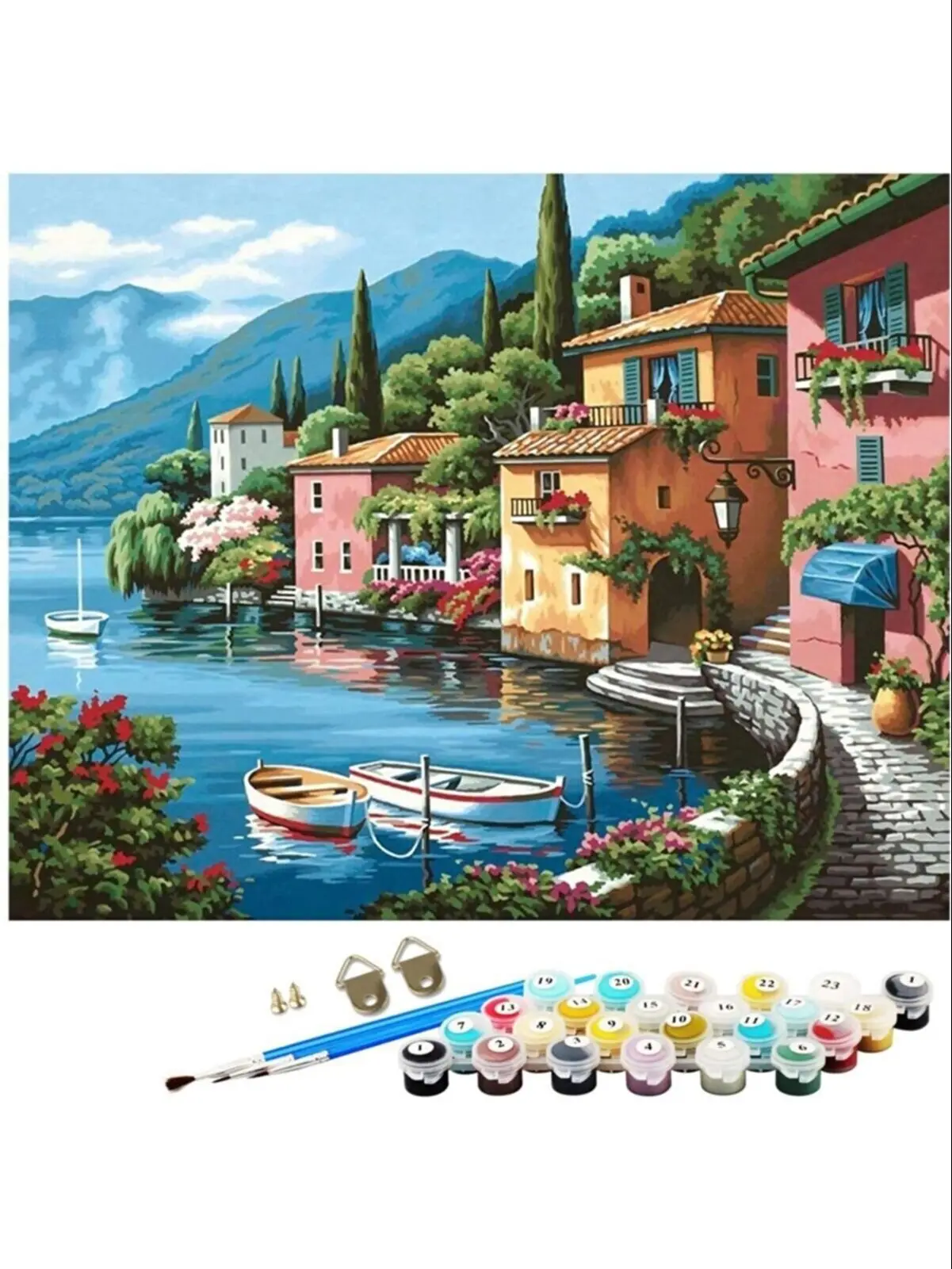 

Painting by numbers Set Sea Landscape Canvas 40 cmX50cm Brush Painting Set Cotton Canvas