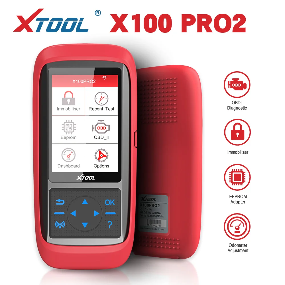 

Программатор автомобильных ключей XTOOL X100 Pro2 с адаптером EEPROM, поддержка регулировки пробега