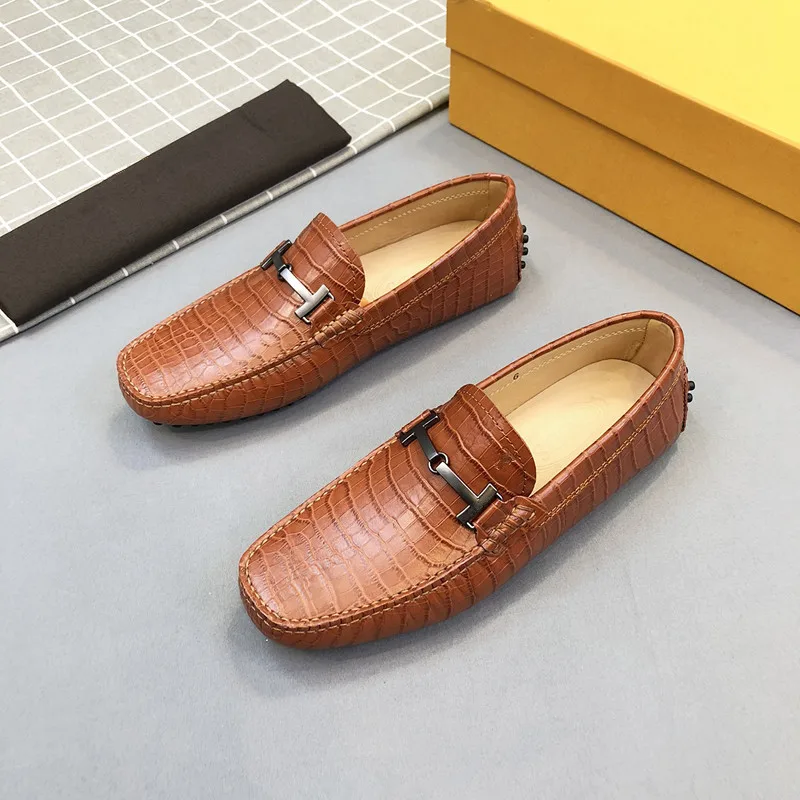 

Spring and autumn men's shoes British style casual shoes high quality peas shoes outdoor loafers leather men's shoes