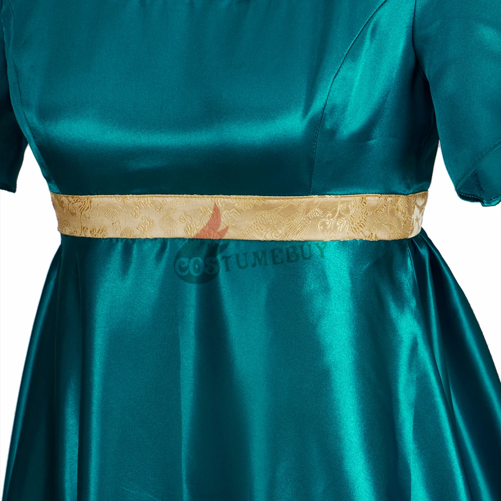 Женское атласное платье-миди зеленое платье для косплея |